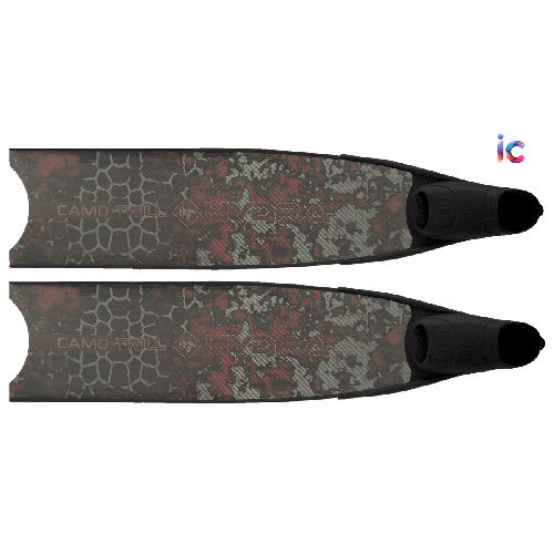 Red Camo Twill Bi-Fins Set